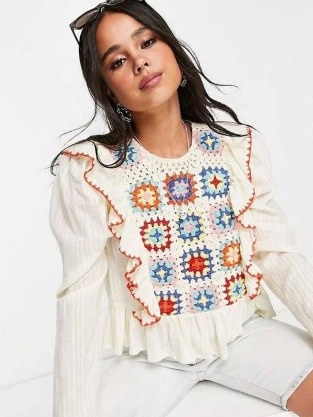 NWT Topshop Crochet Blouse